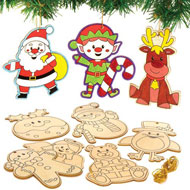 Colour-in Wooden Decorations