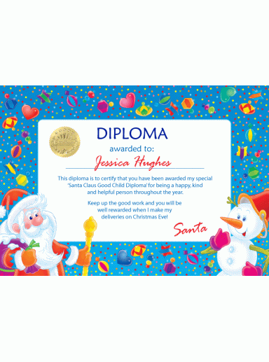 Santa Diploma Certificate