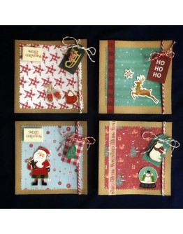 Handcrafted Christmas Cards (Pack of 4)