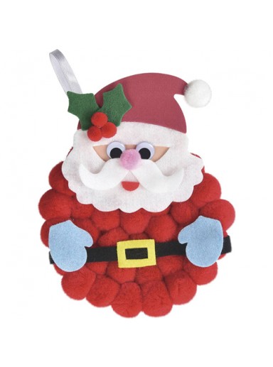 Santa Pom Pom Decoration Kit